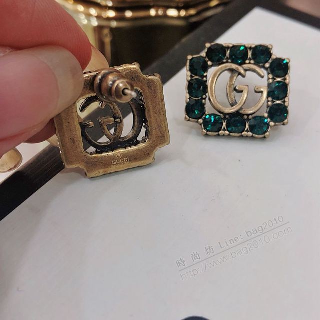 GUCCi飾品 古馳新款 彩鑽水晶珍珠耳釘 Gucci時尚潮流飾品  zgbq1075